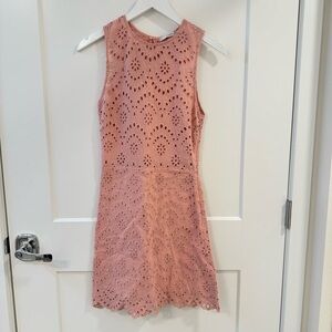Mango Blush Eyelet Dress
